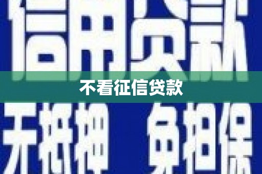 滨海不看征信贷款