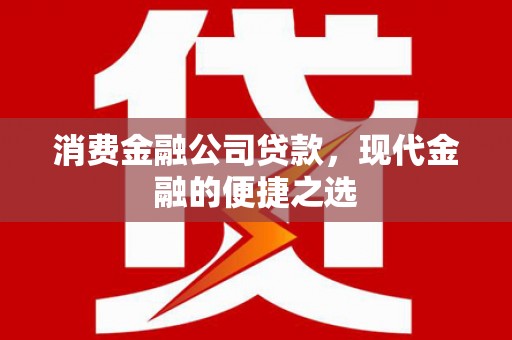 金湖消费金融公司贷款，现代金融的便捷之选