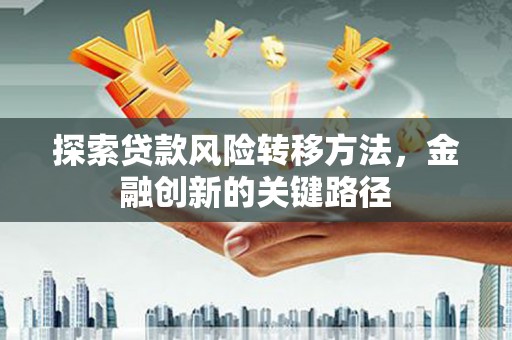 乐亭探索贷款风险转移方法，金融创新的关键路径